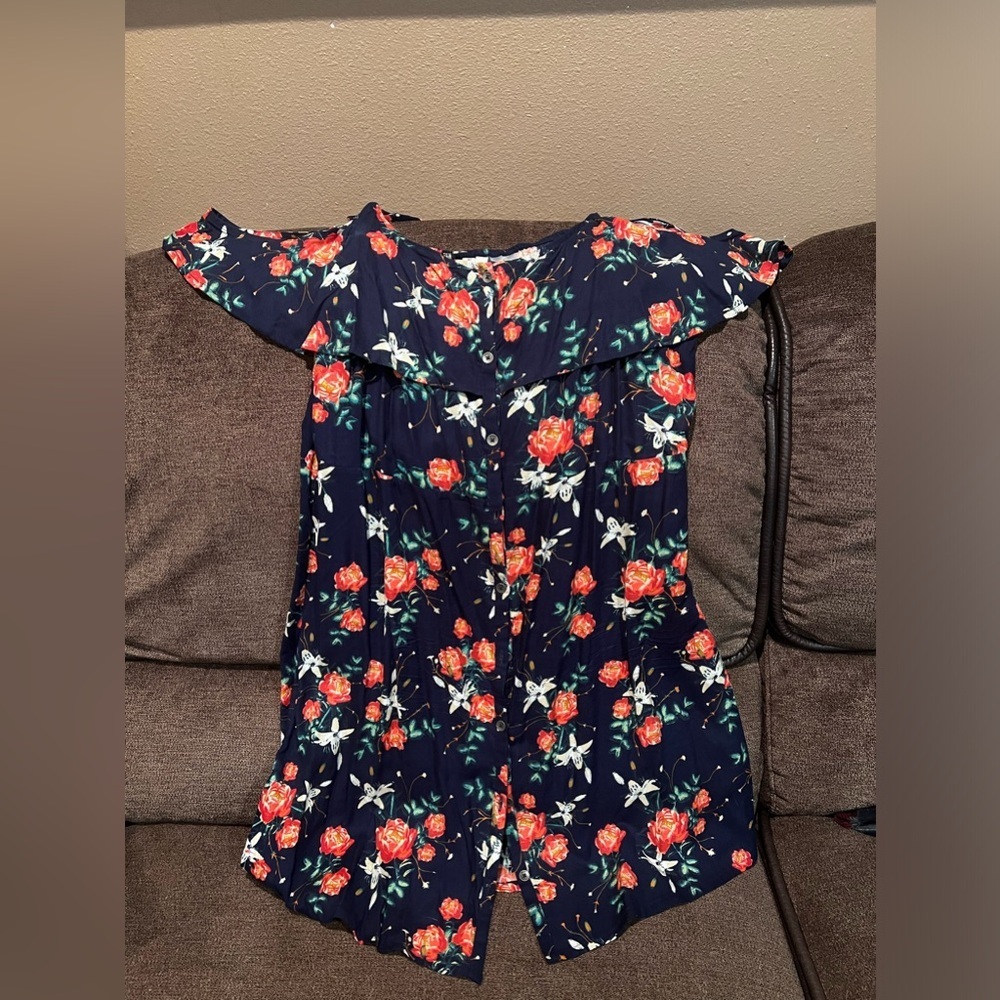 ROXY
Juniors' Hot Spring Streets Cold-Shoulder Dress, size XL. - Picture 5 of 8